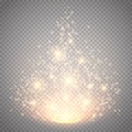 Magic light vector effect. Glow special effect light, flare, star and burst. Isolated spark