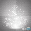 Magic light vector effect. Glow special effect light, flare, star and burst. Isolated spark Royalty Free Stock Photo