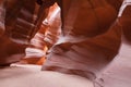 Magic lights in Upper Antelope Canyon. Page, AZ Royalty Free Stock Photo