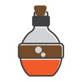 Magic mana potion bottle color icon for apps or websites