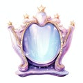 Magic Mirror Toothfairy Fairytale world watercolor Royalty Free Stock Photo