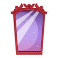 Magic mirror in wooden frame Royalty Free Stock Photo
