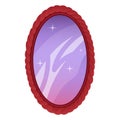Magic mirror in wooden frame Royalty Free Stock Photo