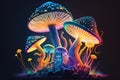 magic mushrooms in forest