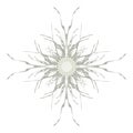 Magic mystical ornament. Idea for a snowflake, lace or flower.