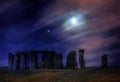 Magic night at Stonehenge Royalty Free Stock Photo