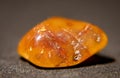 Magic orange amber stone closeup