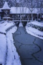 Magic over the frozen river Royalty Free Stock Photo