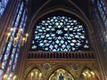Magic Paris city, France. The Sainte-Chapelle, beauty, art and religion
