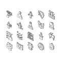 Magic Performing And Accessories isometric icons set vector Royalty Free Stock Photo