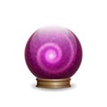 Magic pink crystal ball with spiral
