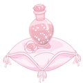 Magic pink perfume diamond bottle