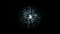 Magic plasma ball in blue and white colors looped. Animation. Abstract animation of an electric colored ball