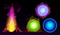 Magic portals, fantasy teleports, fairy tale set