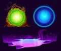 Magic portals to alien world, planet or time