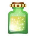 Magic potion bottle icon, cartoon style Royalty Free Stock Photo