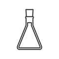 Magic Potion Bottle Outline Icon on White