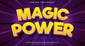 Magic Power editable text effect Royalty Free Stock Photo
