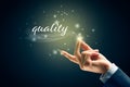 Magic of quality concept Royalty Free Stock Photo