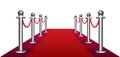 Magic red carpet loop on white background Royalty Free Stock Photo