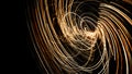 Magic rotation of galaxy space swirling vortex in outer space. Animation. Abstract millions of bending narrow striped Royalty Free Stock Photo