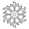 Magic Runic symbols. Sacred geometry, mandala. Medieval sign. Symbols of the esoteric mandala. Occult ancient symbols