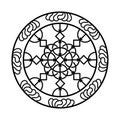 Magic Runic symbols. Sacred geometry, mandala. Medieval sign. Symbols of the esoteric mandala. Occult ancient symbols