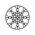 Magic Runic symbols. Sacred geometry, mandala. Medieval sign. Symbols of the esoteric mandala. Occult ancient symbols. Vector