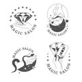 magic salon emblems and element: Royalty Free Stock Photo