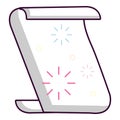 Magic scroll icon, cartoon style Royalty Free Stock Photo