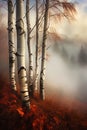 The Magic of the Season: Foggy Birch Trees in Fall