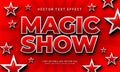 Magic show 3d text style effect Royalty Free Stock Photo