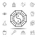 magic sign yin yang outline icon. elements of magic illustration line icon. signs, symbols can be used for web, logo, mobile app,