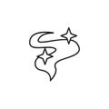 Magic smoke outline icon. Signs and symbols can be used for web, logo, mobile app, UI, UX