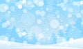 Magic snowfall in the forest. Modern background for New Year and Christmas. Vector illustration in cartoon design Royalty Free Stock Photo