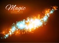 Magic Space. Fairy Dust. Infinity. Abstract Universe Background. Blue Background and Shining Stars. Royalty Free Stock Photo