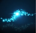 Magic Space. Fairy Dust. Infinity. Abstract Universe Background. Blue Background and Shining Stars. Royalty Free Stock Photo