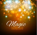 Magic Space. Fairy Dust. Infinity. Abstract Universe Background. Blue Background and Shining Stars. Royalty Free Stock Photo