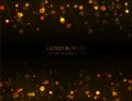 Magic sparkle, gold dots on dark background Royalty Free Stock Photo