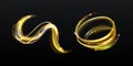 Magic spiral, wave, twist effect with golden stars