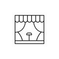 Magic stage building outline icon. Signs and symbols can be used for web, logo, mobile app, UI, UX