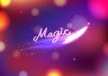 Magic stars fantasy blurry Bokeh abstract background, greeting card festival celebration party event concept vector illustration