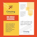 Magic stick Company Brochure Title Page Design. Company profile, annual report, presentations, leaflet Vector Background