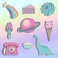 Magic stickers. Vector set for design