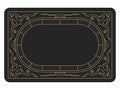 Magic style frame with ornamental border, pattern banner, reverse side of tarot cards, mystic oval frame
