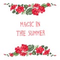 Magic summer invitation card. Royalty Free Stock Photo