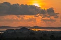 Magic sunrise on a tropical island Koh Samui, Thailand Royalty Free Stock Photo