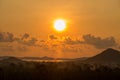 Magic sunrise on a tropical island Koh Samui, Thailand Royalty Free Stock Photo