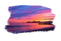 Magic Sunset in Cannes Royalty Free Stock Photo