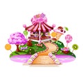 Sweet house on candy land